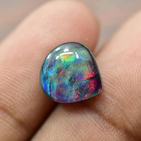 Natural Doublet Opal Pear Cut 5.00 Ct Natural Ring Size Opal Gemstone CERTIFIED in Kuwait