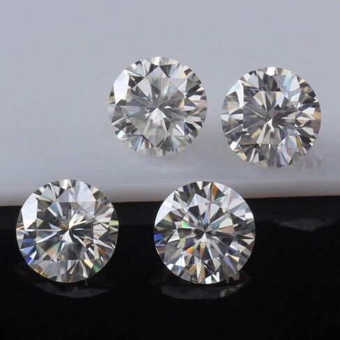 Moissanite Gemstone 12 MM Certified VVS1 D Color Round Excellent Cut in Kuwait