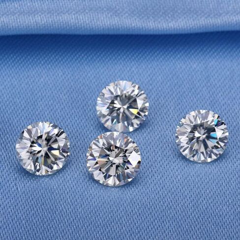 Moissanite Gemstone 12 MM Certified VVS1 D Color Round Excellent Cut in Kuwait