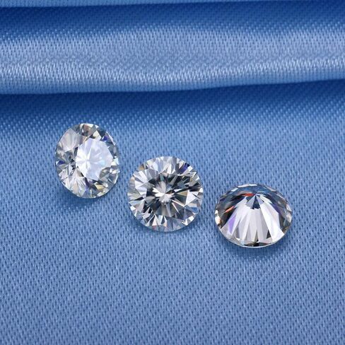 Moissanite Gemstone 12 MM Certified VVS1 D Color Round Excellent Cut in Kuwait
