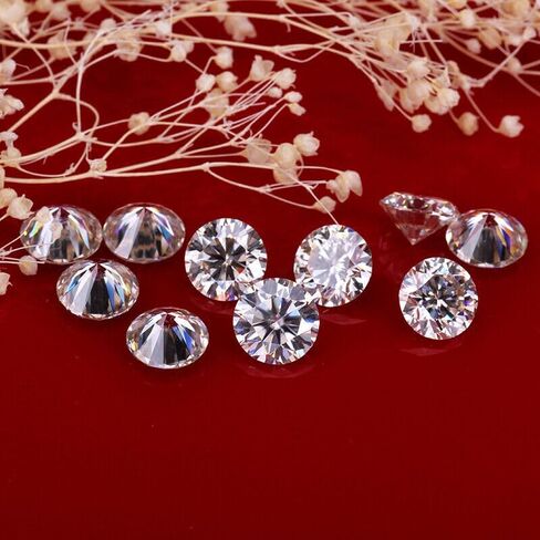 Moissanite Gemstone 12 MM Certified VVS1 D Color Round Excellent Cut in Kuwait