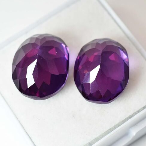 16.23 Ct Natural Alexandrite Oval Cut CERTIFIED Color Change Gemstones Pair in Kuwait