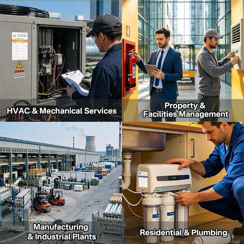 Custom HVAC Maintenance Stickers, Electrical & Plumbing – Durable Waterproof Vinyl Labels, QR Codes, Service Dates, Technician Notes – Indoor/Outdoor Use for Commercial & Industrial Equipment in Kuwait