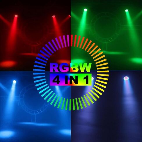 SHEHDS Moving Head Light LED 19x15W RGBW 4in1 B/Wash/Zoom Effect Stage Lights Professional DMX512 & Sound Activated Control DJ Lights for Party Wedding Disco and Nightclub - 1 Pack in Kuwait
