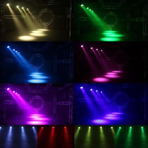 SHEHDS Moving Head Light LED 19x15W RGBW 4in1 B/Wash/Zoom Effect Stage Lights Professional DMX512 & Sound Activated Control DJ Lights for Party Wedding Disco and Nightclub - 1 Pack in Kuwait