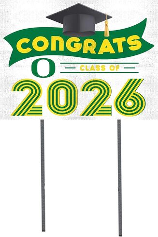لافتة ساحة التخرج من KH Sports Fan Oregon Ducks فئة 2026، 18x24 in Kuwait