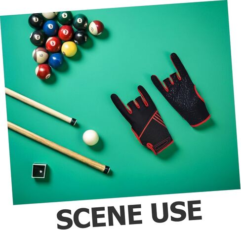 GALPADA Breathable Silicone Anti-Slip Bowling Gloves, Red Outdoor Fingerless Sports Gloves for Gym and Professional Bowling, Size L/XL, 1 Pair in Kuwait