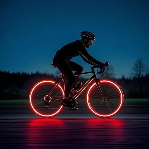 Waterproof Glow in The Dark Reflective Neon Stickers Rim Tape for Vehicle Bicycle Skateboard Decor Night Visibility Glow in The Dark Tape (White) in Kuwait