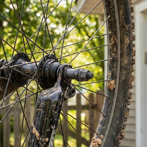 FENICAL Bike Rear Axle Replacement, 18. 5cm / 7. 27inch Bicycle Wheel Bearing Axle with 25mm Wheel Hub Steel Ball, Solid Mountain Bikes Hub Shaft and Washer Kit for DIY Repair in Kuwait