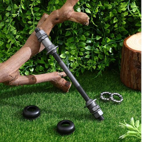 FENICAL Bike Rear Axle Replacement, 18. 5cm / 7. 27inch Bicycle Wheel Bearing Axle with 25mm Wheel Hub Steel Ball, Solid Mountain Bikes Hub Shaft and Washer Kit for DIY Repair in Kuwait