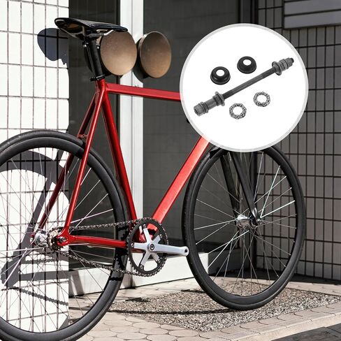FENICAL Bike Rear Axle Replacement, 18. 5cm / 7. 27inch Bicycle Wheel Bearing Axle with 25mm Wheel Hub Steel Ball, Solid Mountain Bikes Hub Shaft and Washer Kit for DIY Repair in Kuwait
