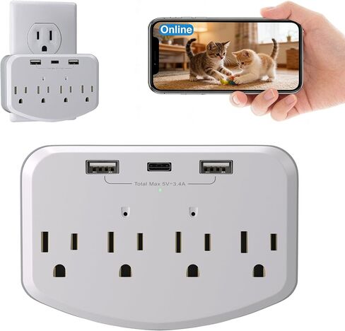1080 HD Wireless Mini Small Nanny Cam Wall Outlet WiFi Camera Indoor Camera for Home Security【Upgraded】 in Saudi Arabia