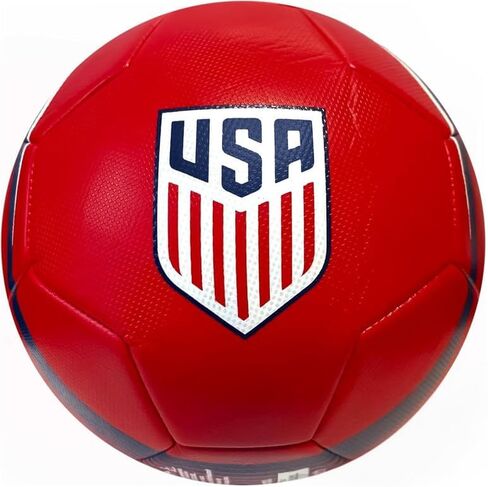 كرة قدم من Icon Sports مرخصة رسميًا من اتحاد كرة القدم الأمريكي USMNT مقاس 5 - لون أحمر فيكتوري in Kuwait
