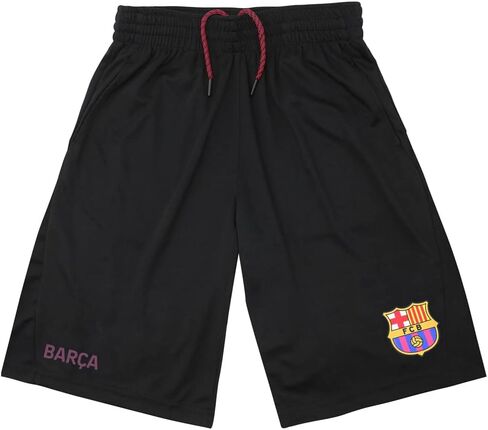 Icon Sports Youth Compatible with Barcelona Officially Licensed Poly Soccer Shorts -10 in Kuwait