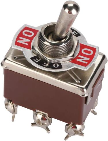 HUIOP 6 Pin3 Position Toggle Switch, Hand Control Valve for Mechanical Operation, Convenient Metal Knob Switch, Compact Lightweight Design, Easy Installation and Maintenance, 5PCS in Kuwait