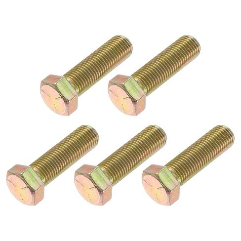 مسامير سداسية من METALLIXITY (7/16-20 × 1-1/2 بوصة) 5 قطع، مطلية بالزنك من الفولاذ الكربوني 8 درجة، خيط رفيع من UNF، محرك سداسي خارجي، مسمار لولبي سداسي الرأس - لإصلاح الأثاث، أصفر in Kuwait