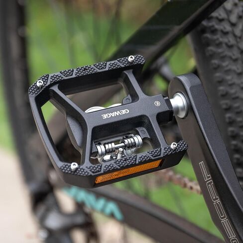 Mountain Bike Pedals Dual Function Sealed Plat & Clip Pedal Compatible with SPD Cleats 9/16"Bicycle Pedals for Road, MTB, and Hybrid Bikes in Kuwait