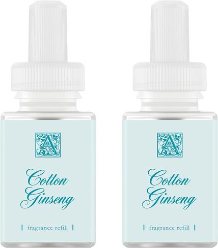 إعادة تعبئة رائحة المنزل من Pura & Aromatique - عطر موزع هواء المنزل الذكي - ما يصل إلى 120 ساعة من العطر الفاخر لكل عبوة - أساسيات منزلية - موزع روائح عطرية نظيفة - الجينسنغ القطني - عبوتان in Kuwait