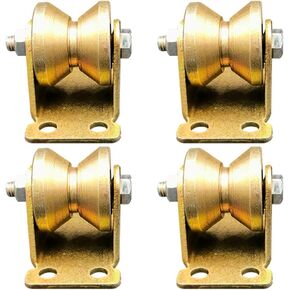 Heavy-Duty 4" V-Groove Steel Caster Wheels, Rigid Track Rollers with Double Bearings, Ideal for Industrial Machines, Sliding Doors, Rolling Gates, and Wire Rope Rails in Saudi Arabia