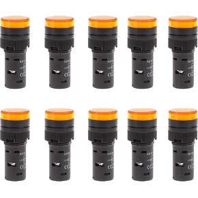 10 قطعة مؤشر LED موفر للطاقة الجهد الكهربي 12 فولت تيار 20 مللي أمبير حجم فتحة التركيب 16 مم (5/8 بوصة) أحمر (12 فولت تيار متردد/تيار مستمر) in Kuwait