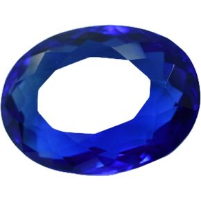 Blue Tanzanite Lab-Created 88.25 Ct Loose Gemstone Huge Size CERTIFIED OVAL Cut in Kuwait