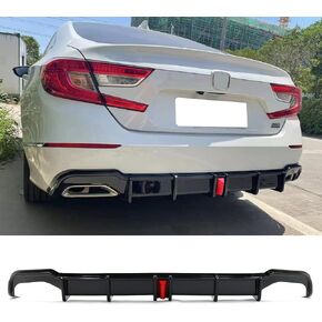 FreeMotor802 متوافق مع موزع الشفاه 2018-2022 هوندا أكورد الرياضي للشفاه الخلفي ، PP Poldpropylene Carbon Carbon Print Fin LED LED زعانف القرش الخلفية الحقيقية in Kuwait