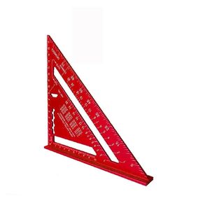 Aluminium Alloy 7Inch Triangle Ruler Angle Ruler Protractor Square Measurement Measurement(Black-Metric) in Kuwait
