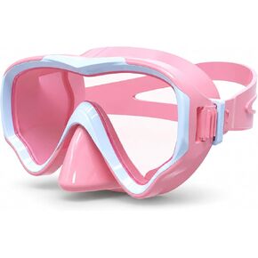 Kids Swim Goggles with Nose Cover Clear Lens Soft Silicone Frame Comfortable Fit for Snorkeling Diving Ages 4-12 in Kuwait