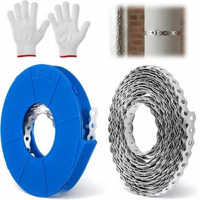 2 Pack Galvanized Metal Pipe Strap 32.8 ft Lengthx1/2 Inches Width, 32-Gauge Perforated Hanger Strapping with Holes for Pipe, HVAC Duct, Conduit & Construction Support in Saudi Arabia