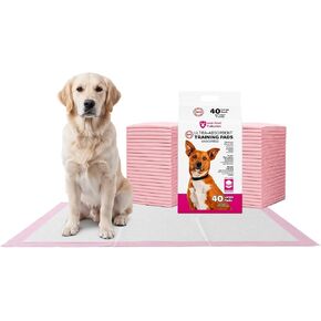 FPN Lavender Pet Scupped Pet Evalet Palcs (24 × 24 بوصة ، حزمة من 40) - وسادة ممتازة فائقة الجفاف ، جافة ، مقاومة للتسرب للجرو والكلاب والحيوانات الأليفة الصغيرة | حماية الكلب 5 طبقات مع التهدئة in Kuwait