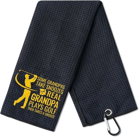Grandpa Golf Gifts, 15.8 x 23.6 inches Microfiber Golf Towel for Golf Bags, Grandpa Gifts on Father‘s Day - Snooze in Kuwait