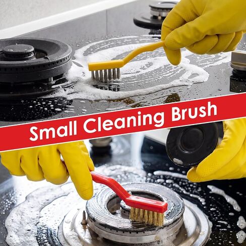 Reallnaive 150 Pcs Mini Wire Brush Set 7 Inch Stainless Steel Nylon Brass Brush Set with Reliable Curved Handle Detail Cleaning Scratch Brushes for Cleaning Metal Welding Slag Rust Paint in Kuwait