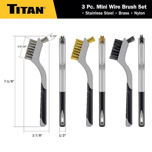 Titan 51505 3-Piece Mini Wire Brush Set in Kuwait