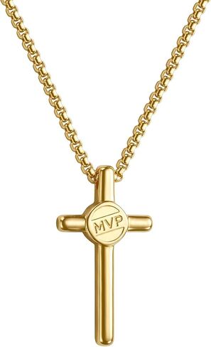 Sports Necklace for Men Him Teen, Soccer Football Basketball Baseball MVP Necklaces Gift for Men Him Teen, Cross Pendant Necklace Gifts for Game Day Birthday Christmas, Sport Fan Team Players Gift in Kuwait