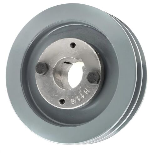 ضاغط 2AK51H/H-1-1/8 بكرة أخدود مزدوجة 5 بوصة - لجزء نقل الطاقة الميكانيكية Masterdrive - استبدال بكرة الحديد الزهر / حزام القسم 4L مع جلبة Sheave 1-1/8 بوصة - فولاذ صلب رمادي in Kuwait