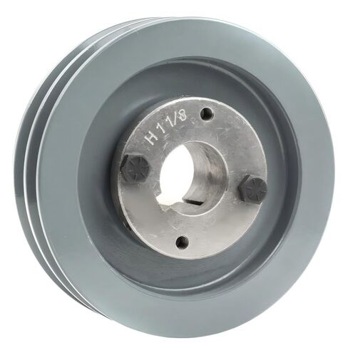 ضاغط 2AK51H/H-1-1/8 بكرة أخدود مزدوجة 5 بوصة - لجزء نقل الطاقة الميكانيكية Masterdrive - استبدال بكرة الحديد الزهر / حزام القسم 4L مع جلبة Sheave 1-1/8 بوصة - فولاذ صلب رمادي in Kuwait