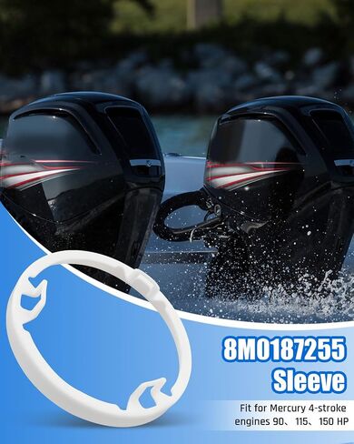 كم 8M0187255 مناسب لمحركات ميركوري رباعية الأشواط 90 115 150HP بديل 23-8M0187255 أبيض، بلاستيك، كم حلقي بحري in Kuwait