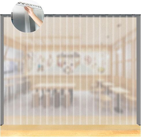 هذا الباب الشريطي المقاوم للماء من مادة PVC للجراج والمستودعات، تصميم بلوري لتعزيز الخصوصية والحماية وسهل التركيب، مثالي للاستخدام التجاري in Kuwait