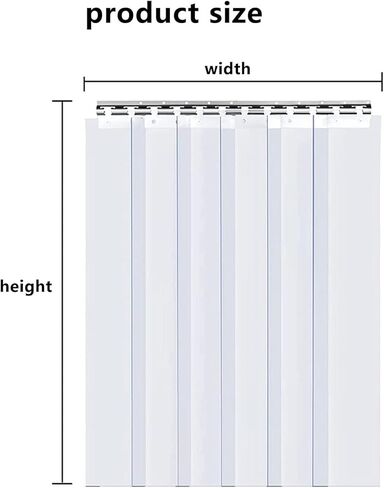 This PVC Plastic Door Strip Curtains for Commercial Entry, Vinyl Door Curtain for Factories, Supermarkets, and Warehouses with Stainless Steel Hanging System in Kuwait