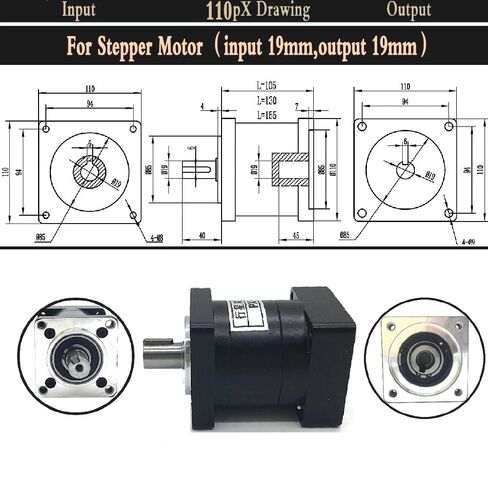 1pcs Nema42 Planetary Gearbox Gear Speed Reducer 110mm Flange Ratio 10:1 Input 19mm Output Tq 70Nm Stepper Motor in Saudi Arabia