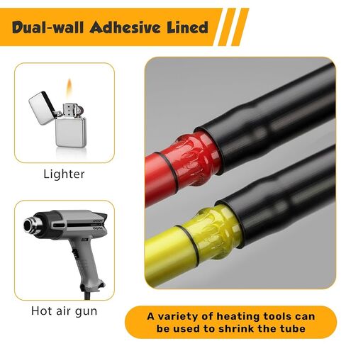 Heat Shrink Tubing Larger Sizes, 40mm Dia Shrinkable Tube Cable Sleeve 1m for Electrical Insulation Repairs, Electric Insulation Wire Bundling in Kuwait