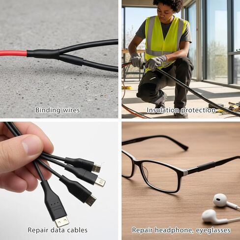 Heat Shrink Tubing Larger Sizes, 40mm Dia Shrinkable Tube Cable Sleeve 1m for Electrical Insulation Repairs, Electric Insulation Wire Bundling in Kuwait