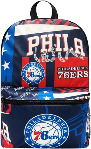 حقيبة ظهر للسفر لكرة السلة من Pro Specialities Group Philadelphia 76ers، والمشي لمسافات طويلة، وحقيبة ظهر للصالة الرياضية، حقيبة متينة مصممة للرجال والنساء. مثالية للبالغين، للاستخدام الكبير جدًا والمقاوم للماء لمختلف الأنشطة in Kuwait