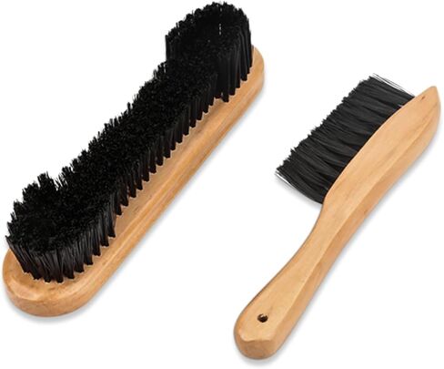Pool Table Brush for Felt, 2 PCS Pool Table Cloth Brush Cleaner Kit Wooden Billiards Pool Table and Rail Brush Set with Soft Nylon Bristle for Game Rooms in Kuwait