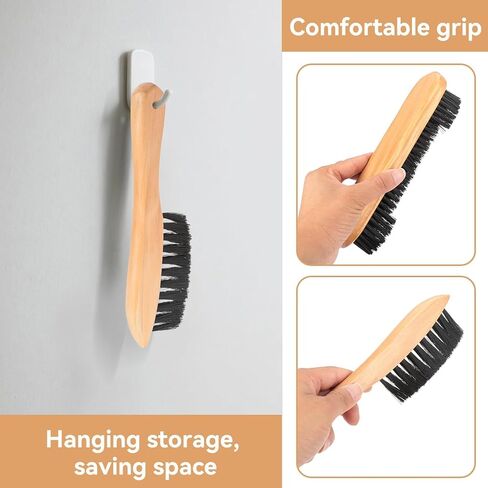 Pool Table Brush for Felt, 2 PCS Pool Table Cloth Brush Cleaner Kit Wooden Billiards Pool Table and Rail Brush Set with Soft Nylon Bristle for Game Rooms in Kuwait
