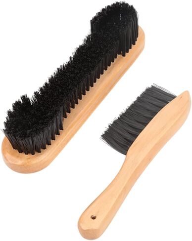 Pool Table Brush for Felt, 2 PCS Pool Table Cloth Brush Cleaner Kit Wooden Billiards Pool Table and Rail Brush Set with Soft Nylon Bristle for Game Rooms in Kuwait