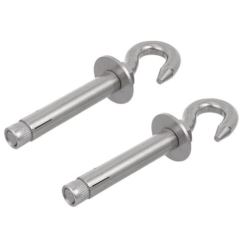 2pcs Stainless Steel Expansion Hooks M12 with Screws, Heavy Duty Hammock Hanging Hooks for Wall and Ceiling, Corrosion Resistant Expansion Bolt Anchors for Outdoor Swing and Chair in Kuwait