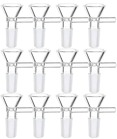 12 Pack Glass Funnels for Kitchen & Lab – Mini Funnels for Liquids, Oils, Powders, Perfumes – Durable, Easy to Clean, Reusable with Built-in Handle (12-Piece Set) in Kuwait