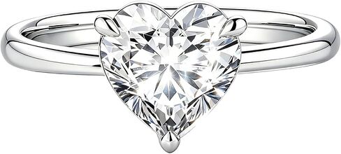 DIYA 1CT Heart Shaped Moissanite Engagement Rings for Women D Color VVS1 S925 Sterling Silver Heart Cut Moissanite Promise Eternity Wedding Anniversary Christmas Jewelry Gifts for Wife Size 6-9 in Saudi Arabia