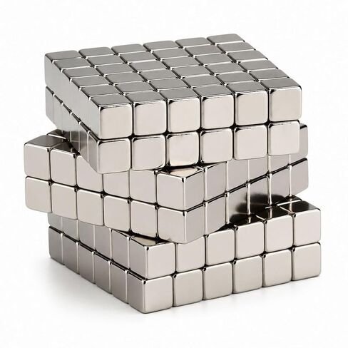 مغناطيس مكعب صغير من النيوديميوم 3 × 3 × 3 مم (1/8 بوصة) N48 - 125 حزمة | مغناطيسات مربعة صغيرة من الأرض النادرة للطباعة ثلاثية الأبعاد، وصناعة النماذج المصغرة والحرف اليدوية in Saudi Arabia